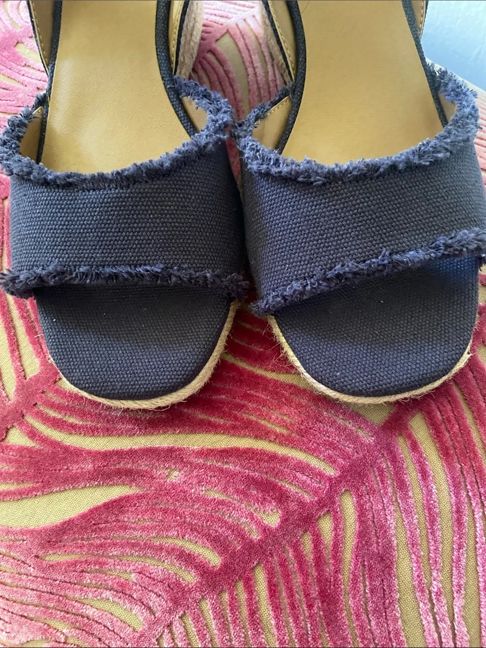 Lucky Brand Mintra espadrille wedges, indigo blue, size 8, EU 39 NWOT
